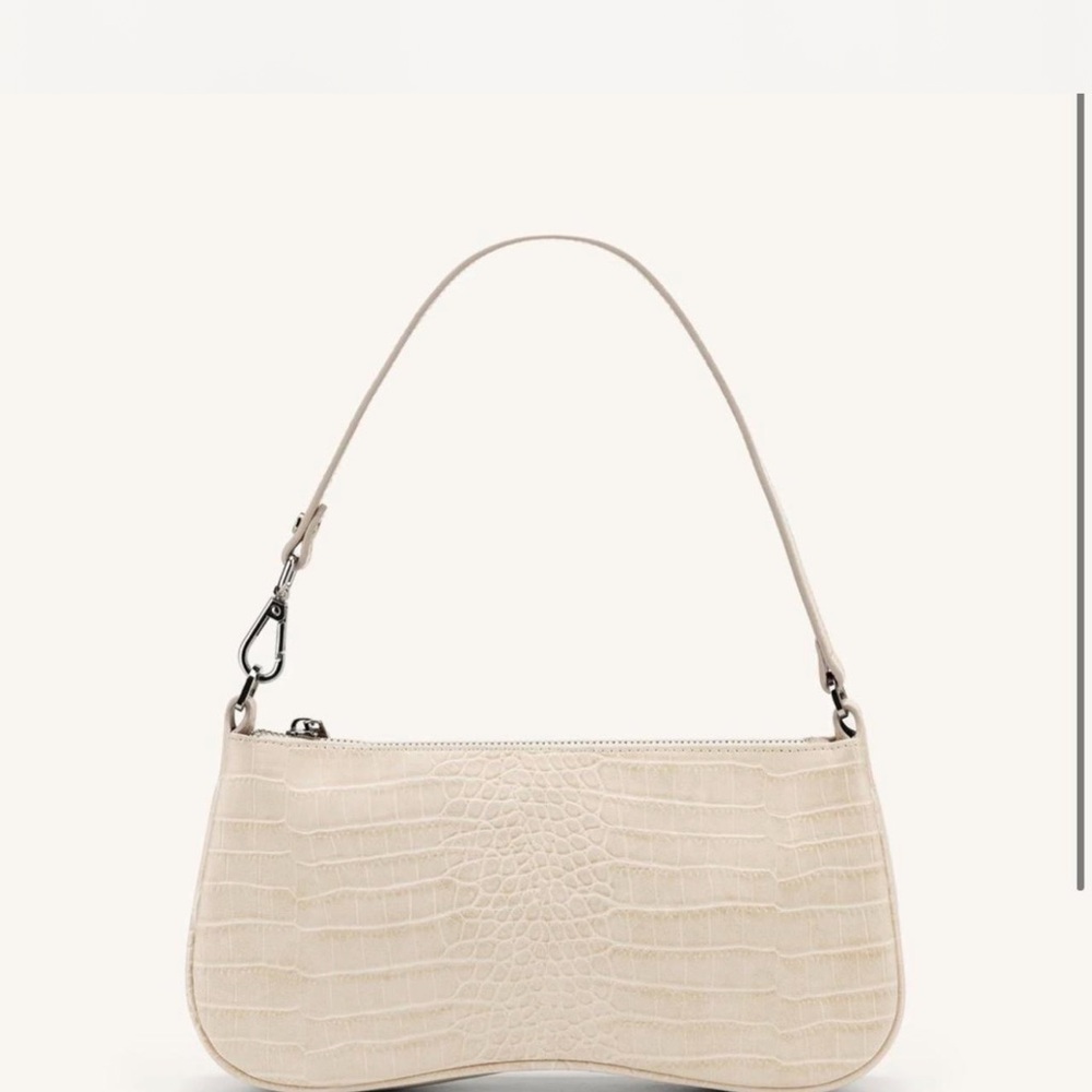 JW PEI Cream crocodile effect shoulder bag